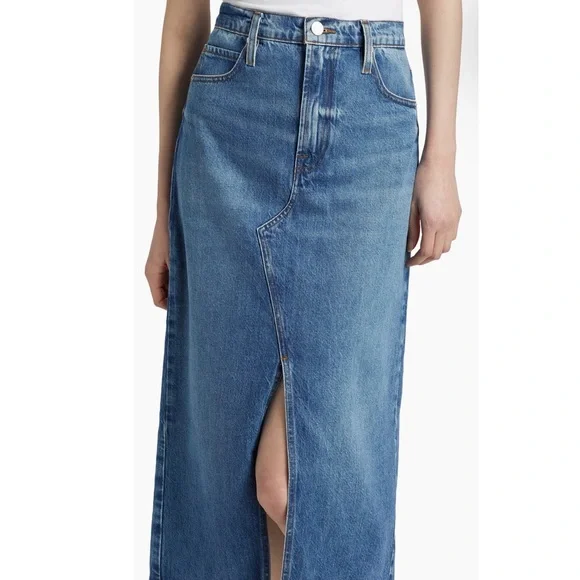 Frame NWT Midaxi Denim Skirt 32 L XL Jeanskirt NEW
